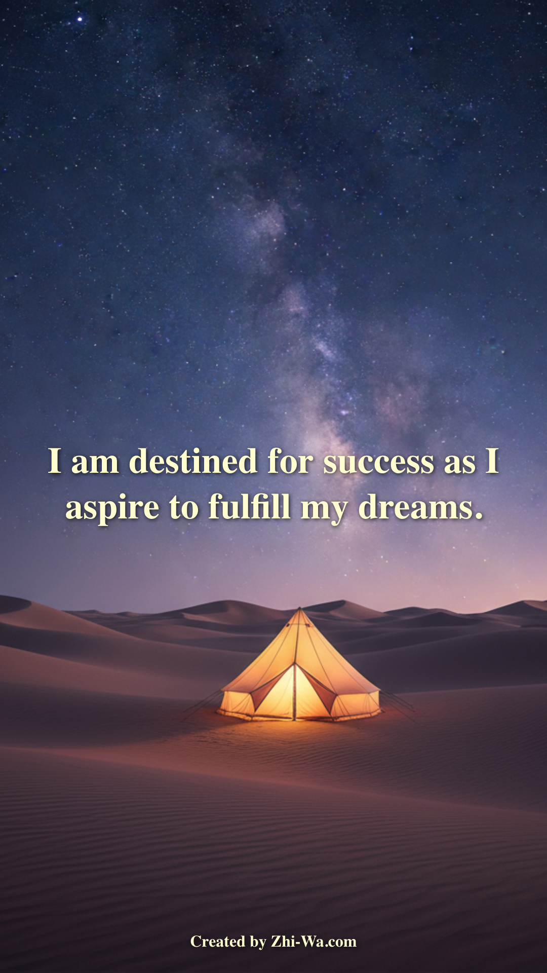 I am destined for success as I aspire to fulfill my dreams